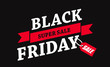 Black Friday sale inscription design template. Black Friday banner. Vector illustration