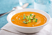 Curried Carrot Soup With Cream And Herbs