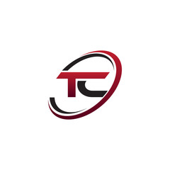 Modern Initial Logo Circle TC