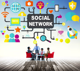 Canvas Print - Social Network Internet Online Society Connecting Social Media C