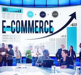 Wall Mural - E-commerce Internet Global Marketing Purchasing Concept