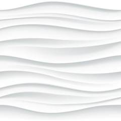 Poster - White seamless wavy tile textured panel