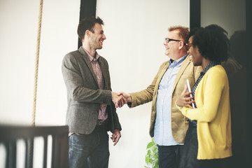 Business People Meeting Corporate Handshake Greeting Concept