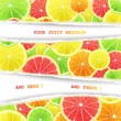 Fruity slices chaotically mixed background. Lemon, lime, orange and grapefruit art cocktail