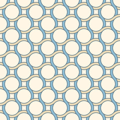 Wall Mural - Retro pattern with lines and circles