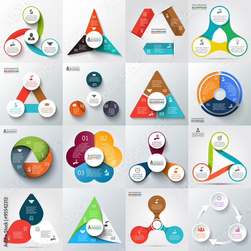 Fotografie, Obraz Big set of vector elements for infographic.