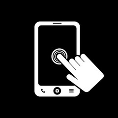 Poster - The click on the screen mobile phone