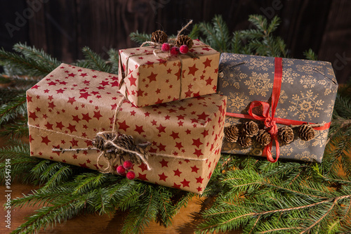 Christmas gifts, Christmas decorations, December 6 Tableau sur Toile