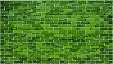 Green Brick Wall, 
Retro Green Brick Wall Vector, 
Seamless Realistic Green Brick Wall, 
Brick Wall Background, 
Abstract Vector Illustration