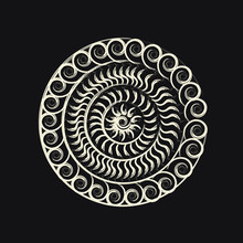 Vector Abstract Spiral Mandala