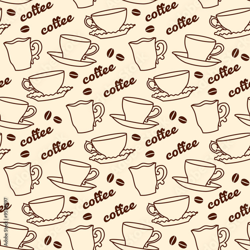 Obraz w ramie Wzór filiżanki kawy