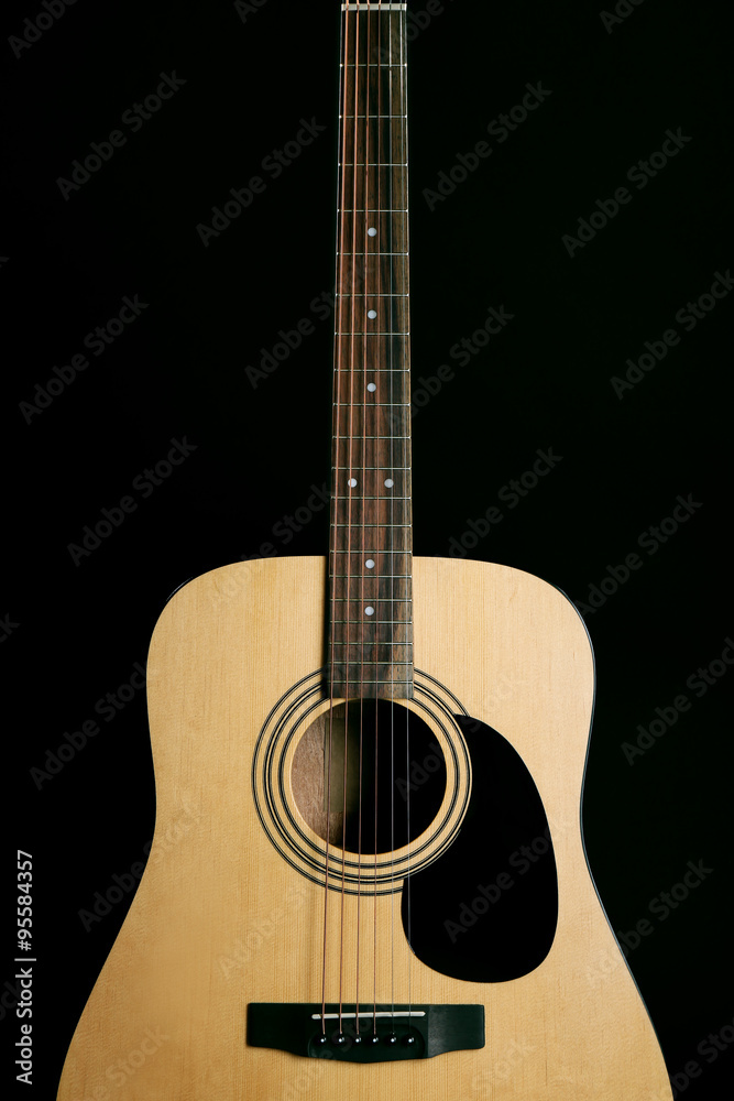 Guitar on black background