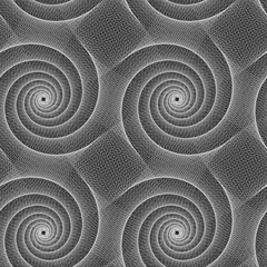 Poster - Grey abstract spiral design repeat pattern