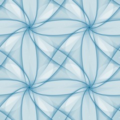 Poster - Blue seamless fractal veil pattern design