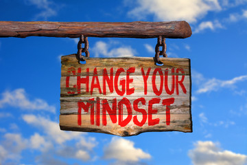 Wall Mural - Change your mindset motivational phrase