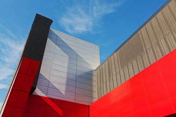 Poster - colorful aluminum facade on large shopping mall