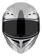 Gray Motorcycle Helmet