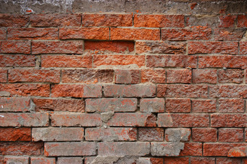 A red old brick masonry.