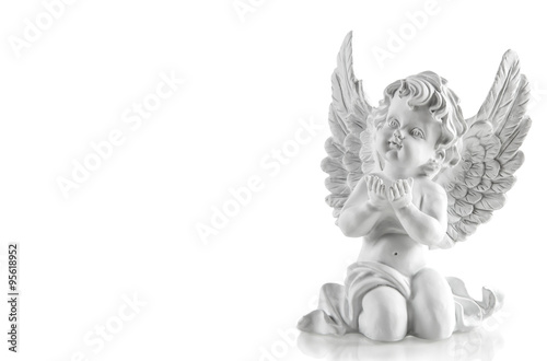 Fotomural Poco ángel de la guarda blanco. Decoración navideña