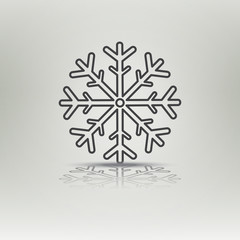 Poster - Snowflake vector icons with shadow