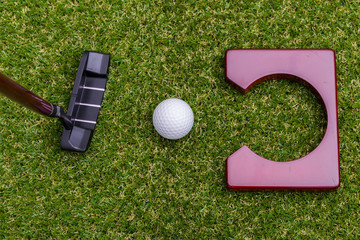 Canvas Print - Mini golf equipment