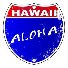 Poster - Hawaii Interstate Sign