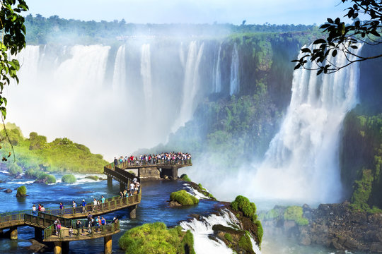 iguazu falls, on the border of argentina and brazil