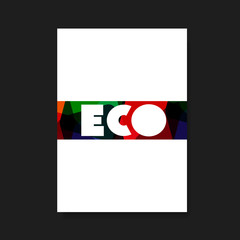 Wall Mural - Flyer or Cover Design for Your Business with Colorful ECO Label