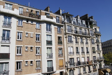 Canvas Print - Immeuble ancien du quartier Balard à Paris	