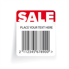 Poster - Sale barcode label template vector