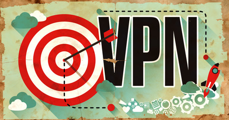 Poster - VPN on Grunge Poster.