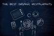 © faithie - table with healthy food and text The best organic restaurants (f