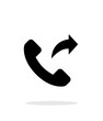 Call forwarding simple icon on white background.