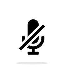 Wall Mural - Turn off microphone simple icon on white background.