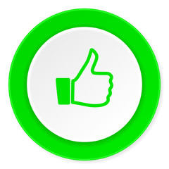 Poster - like green fresh circle 3d modern flat design icon on white background