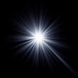 canvas print picture - Shining star bursting with beams.