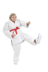 woman in karate pose 