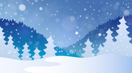 Wall Mural - Winter theme landscape 4