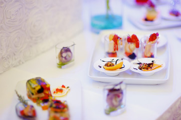 Wall Mural - Stylish snacks on an event party