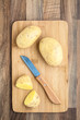 Kartoffeln Messer Küchenbrett