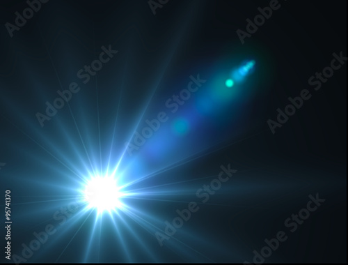 Cuadros en Lienzo Luce raggio di sole luminoso nello spazio