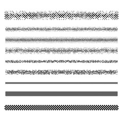 Poster - Design elements - mosaic page divider line set