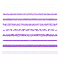 Poster - Design elements - purple page divider line set