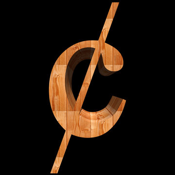 Conceptual 3D abstract wood or wooden brown font isolated