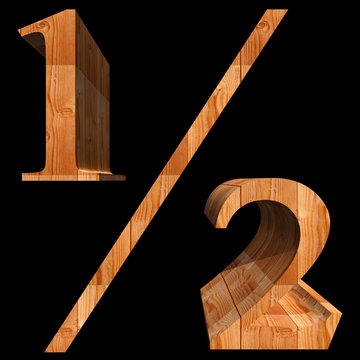 Conceptual 3D abstract wood or wooden brown font isolated