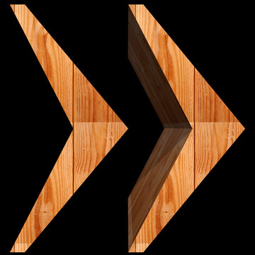Conceptual 3D abstract wood or wooden brown font isolated