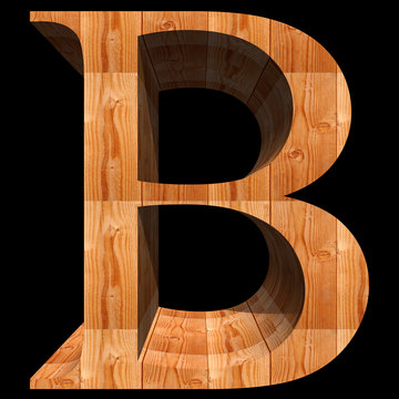 Conceptual 3D abstract wood or wooden brown font isolated