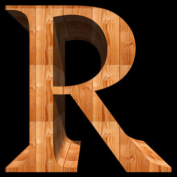Conceptual 3D abstract wood or wooden brown font isolated