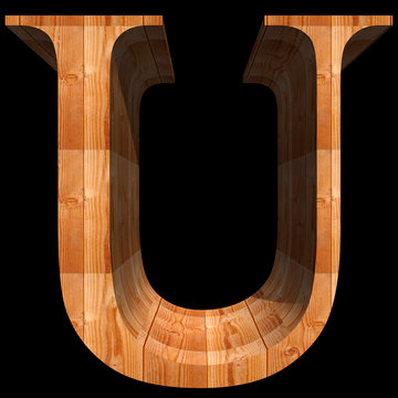 Conceptual 3D abstract wood or wooden brown font isolated