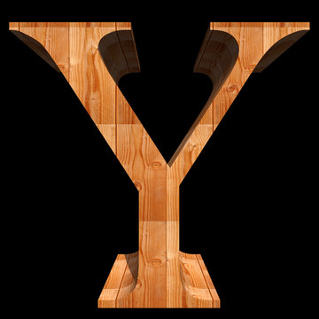 Conceptual 3D abstract wood or wooden brown font isolated